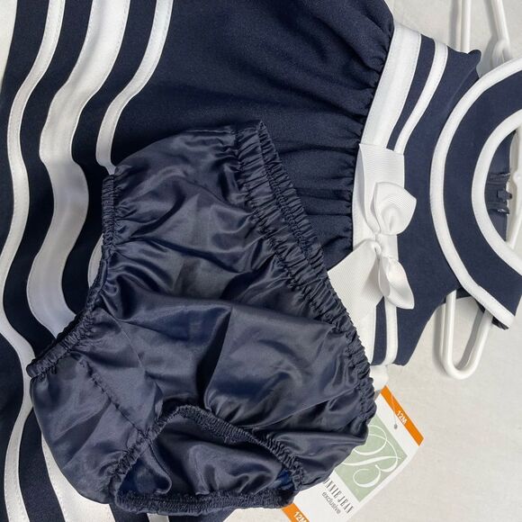 Bonnie Jean Exclusive dress w/ bloomers. 12 months. NWT. Navy/White - Picture 7 of 10